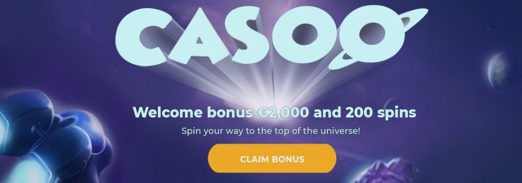 Casoo - 2.000 € bonus + 200 free spins
