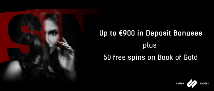 CasinoSinners - €900 bonus + 50 free spins